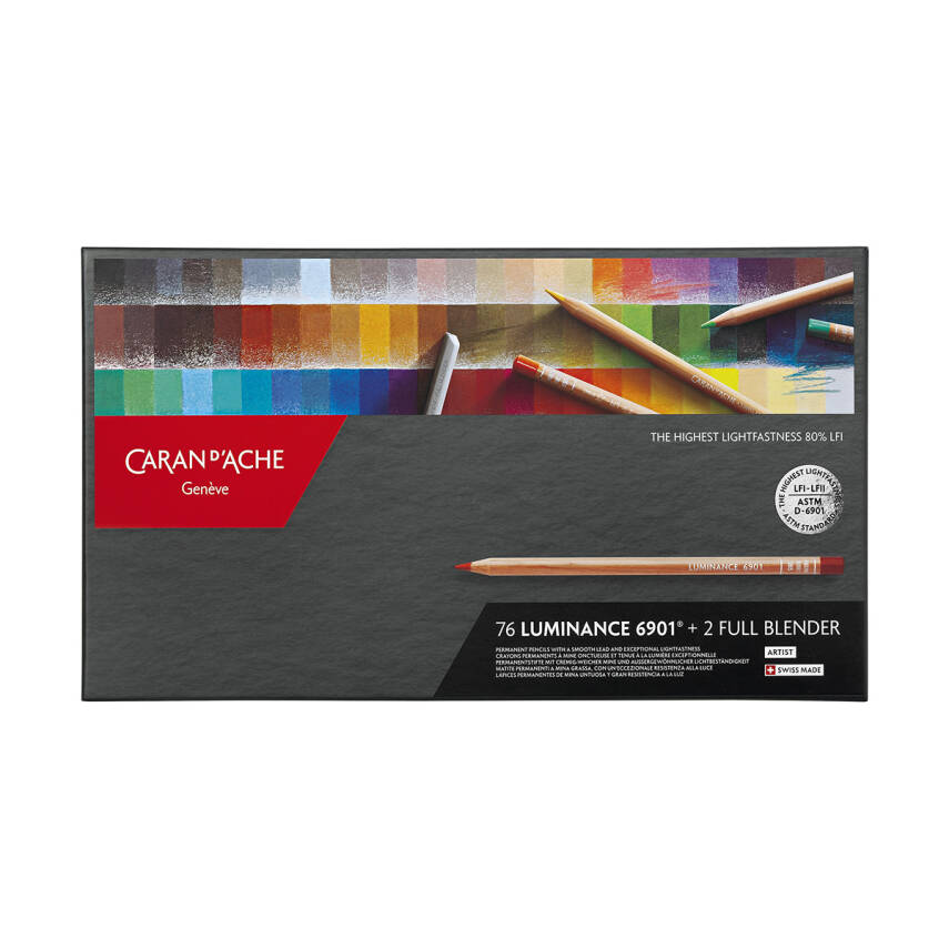 Caran d'Ache Luminance 6901 Kuru Boya Kalem Seti 76 Renk - 2