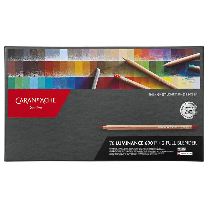 Caran d'Ache Luminance 6901 Kuru Boya Kalem Seti 76 Renk - 3