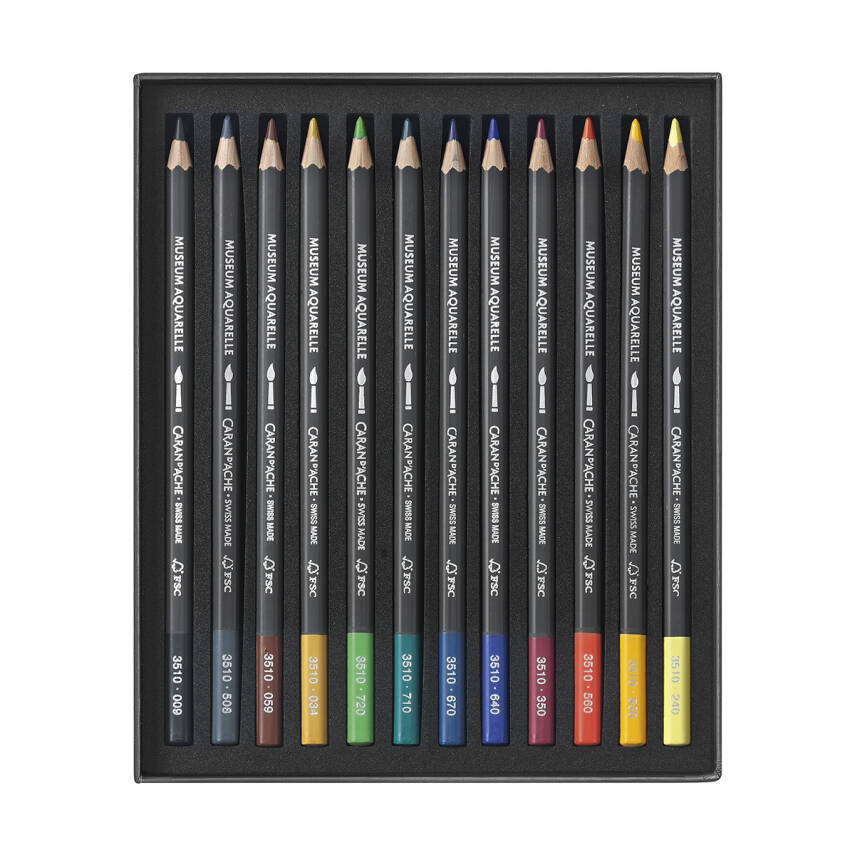 Caran d'Ache Museum Aquarell Sulu Boya Kalem Seti 12 Renk - 3