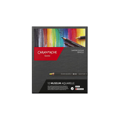 Caran d'Ache Museum Watercolour Pencil Set, 12 Colours (1)