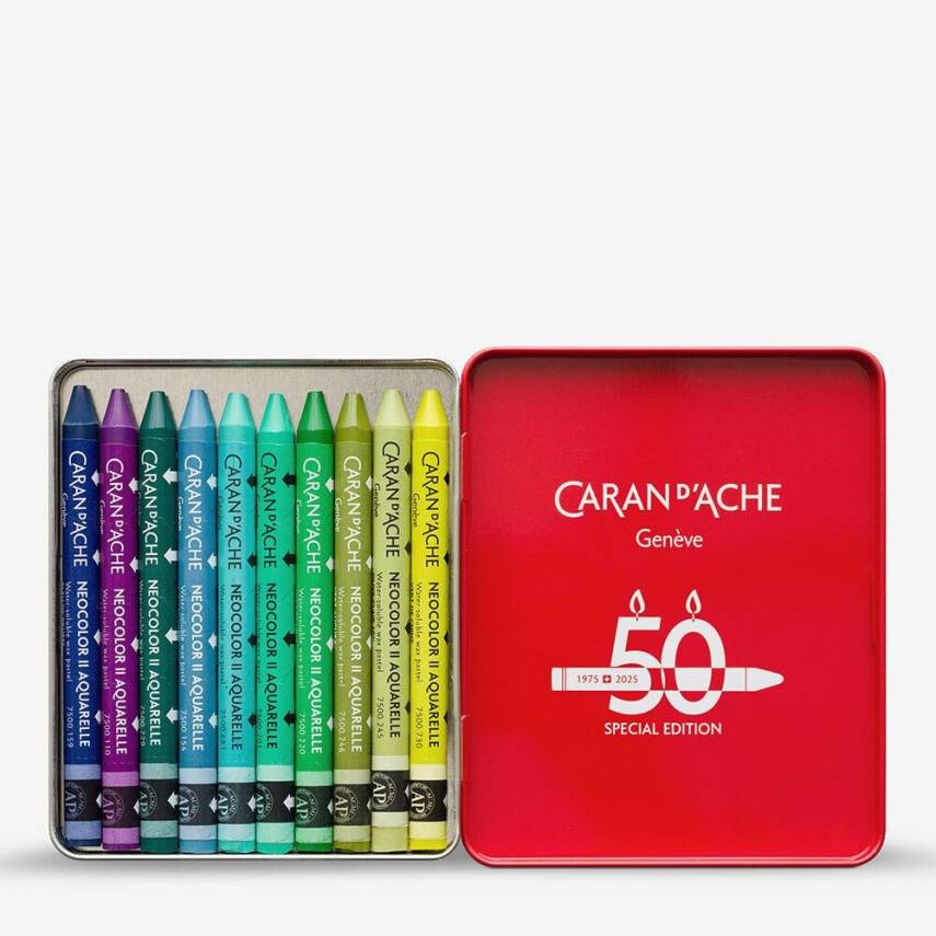 Caran d'Ache Neo Pastel Seti Lush 10 Renk - 2