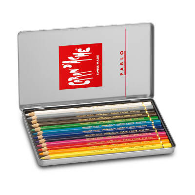 Caran d'Ache Pablo Dry Colour Pencil Set, 12 Colours