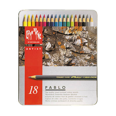 Caran d'Ache Pablo Dry Colour Pencil Set, 18 Colours (1)