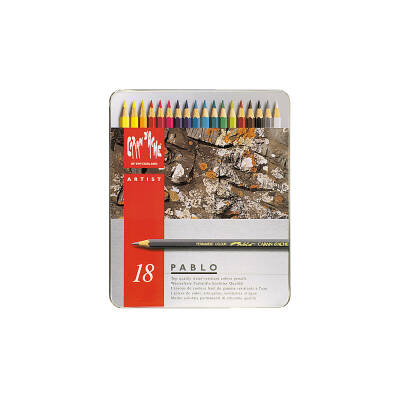Caran d'Ache Pablo Kuru Boya Kalem Seti 18 Renk - 3