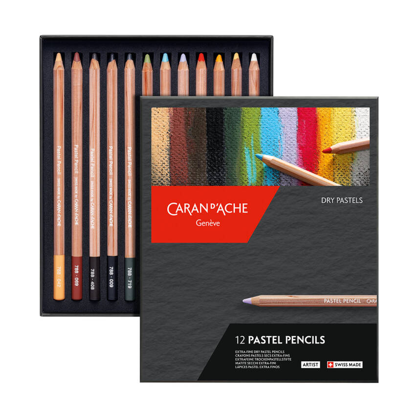 Caran d'Ache Pastel Pencils Set 12 Renk - 2