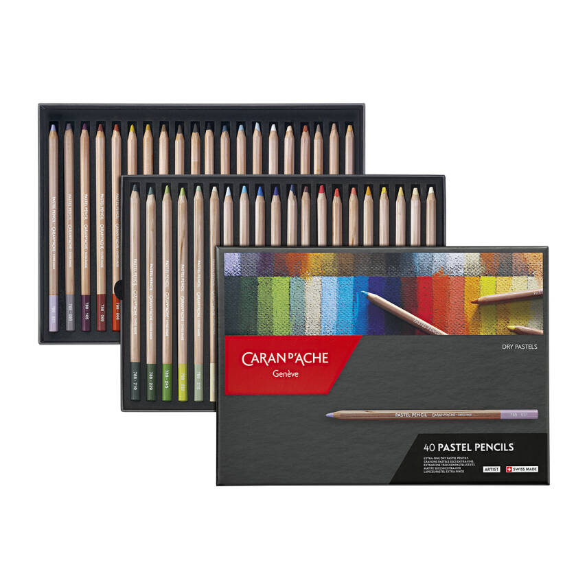 Caran d'Ache Pastel Pencils Set 40 Renk - 1
