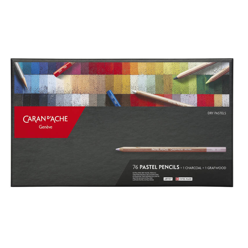Caran d'Ache Pastel Pencils Set 76 Renk - 1
