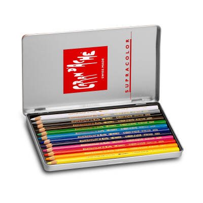 Caran d'Ache Supra Color Soft Aquarell Sulu Boya Kalem Seti 12 Renk - 4