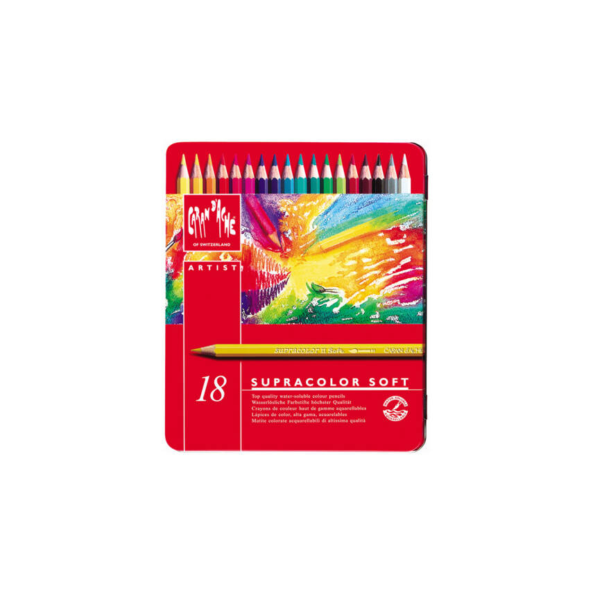 Caran d'Ache Supra Color Soft Aquarell Sulu Boya Kalem Seti 18 Renk - 2