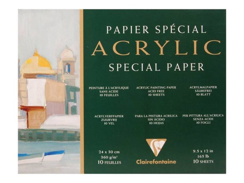 Clairefontaine Akrilik Blok 360Gr. 10 Yaprak - A3 - 1