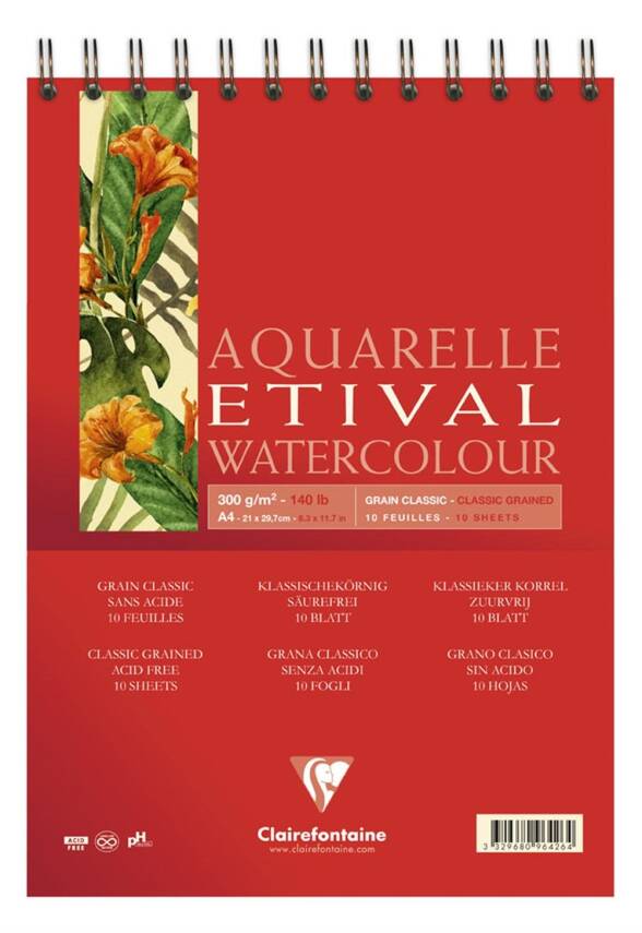 Clairefontaine Etival Classic A4 300 Gr Top Spiral 30 Sheets - 1