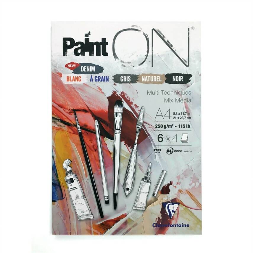 Clairefontaine Paint On A4 250Gr 24Yp Mixed Media - 1