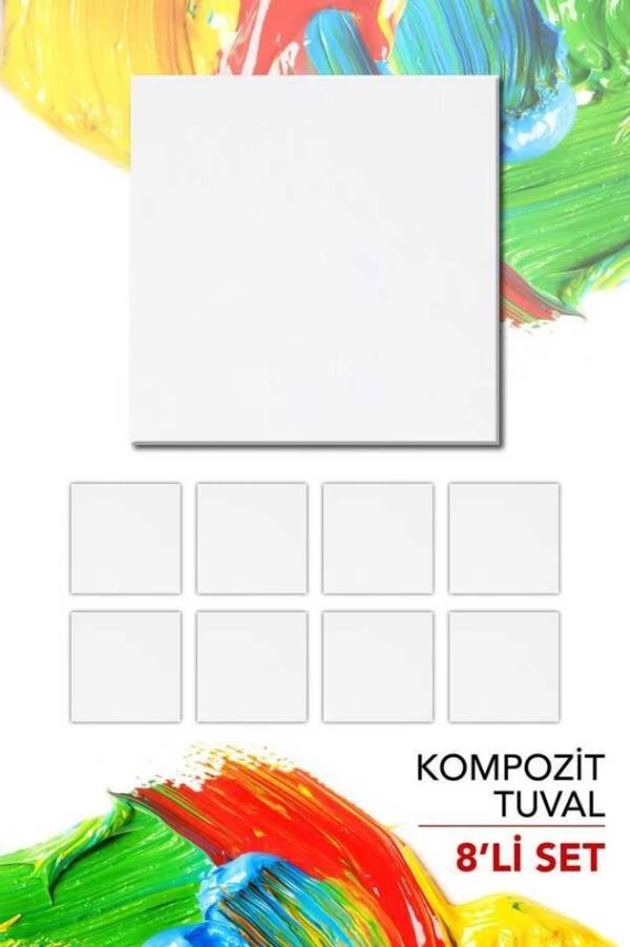 Composite Press Canvas 10 x 10 cm Set of 8 - 1