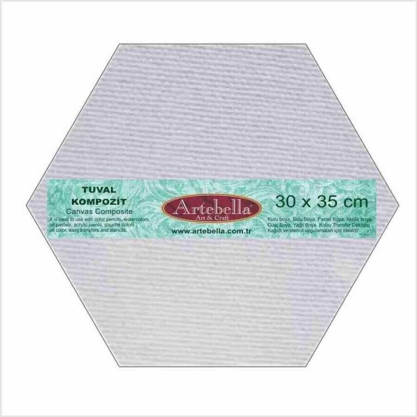 Composite Pressed Canvas Hexagon 30x35 cm - 1