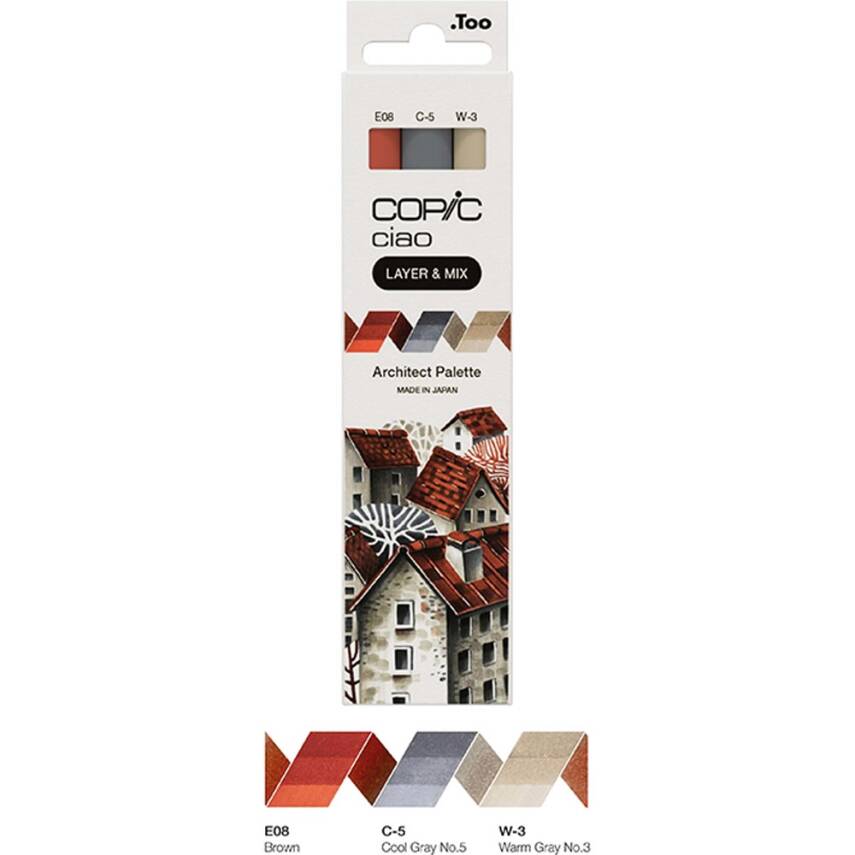 Copic Ciao 3'lü Layer Mix Set Architect Palette - 3