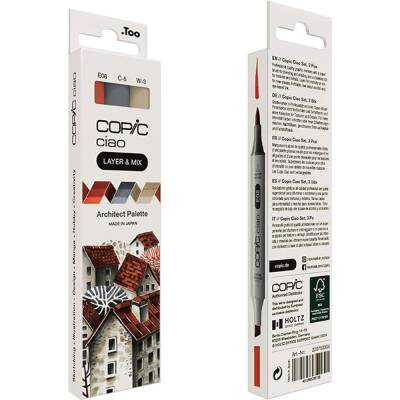 Copic Ciao 3'lü Layer Mix Set Architect Palette (1)