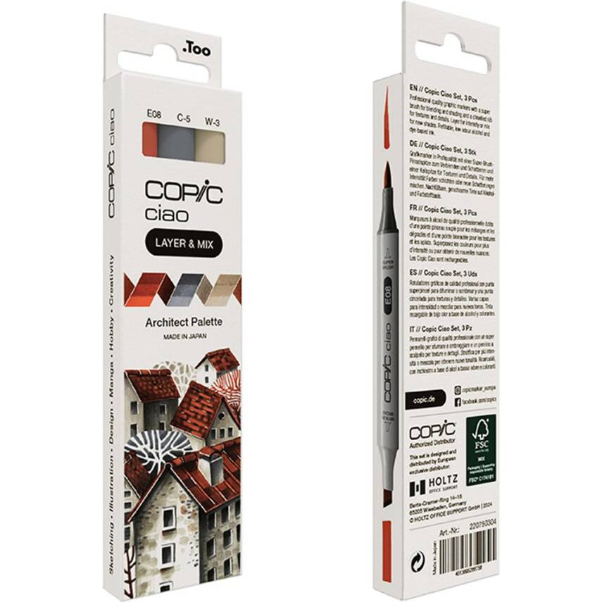 Copic Ciao 3'lü Layer Mix Set Architect Palette - 2
