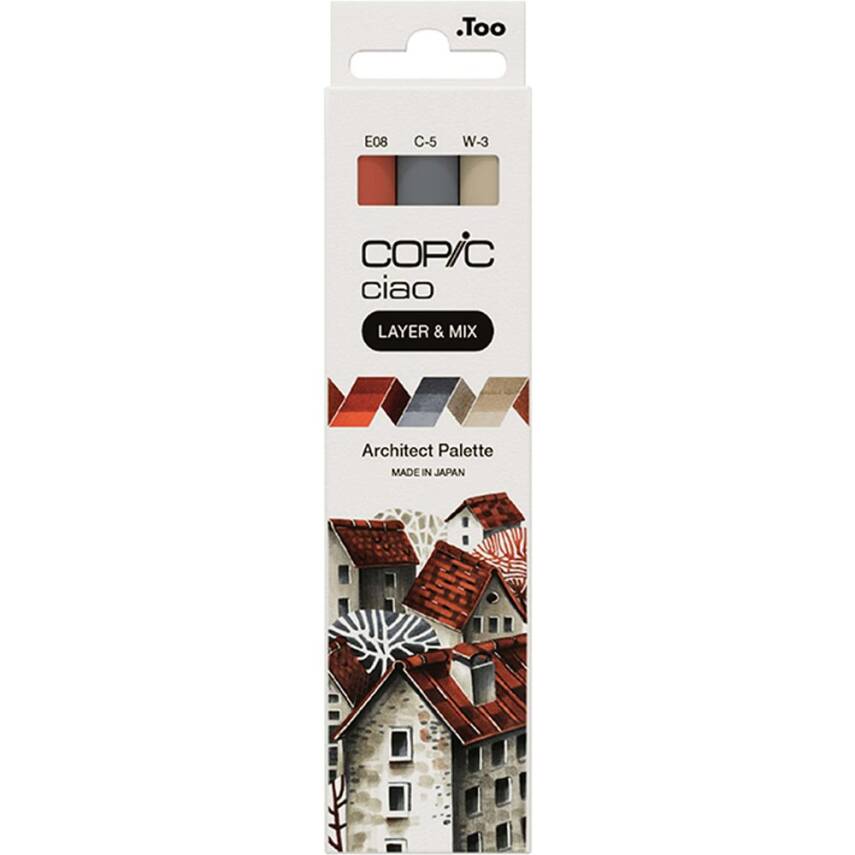 Copic Ciao 3'lü Layer Mix Set Architect Palette - 1