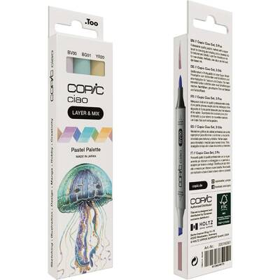 Copic Ciao 3'lü Layer Mix Set Pastel Palette (1)