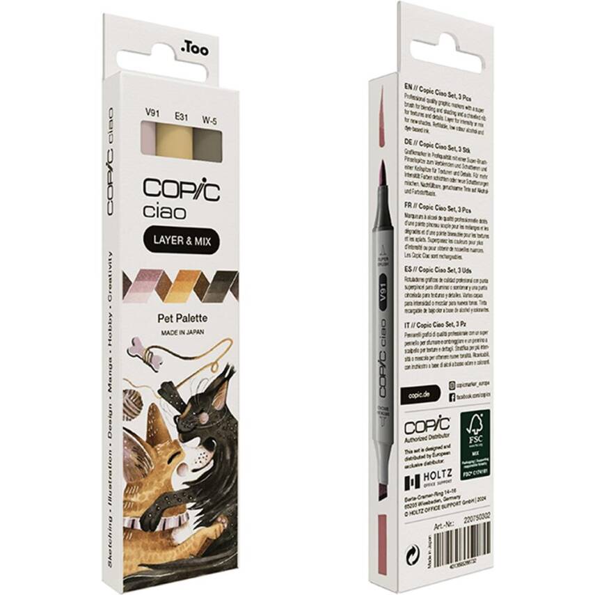 Copic Ciao 3'lü Layer Mix Set Pet Palette - 2