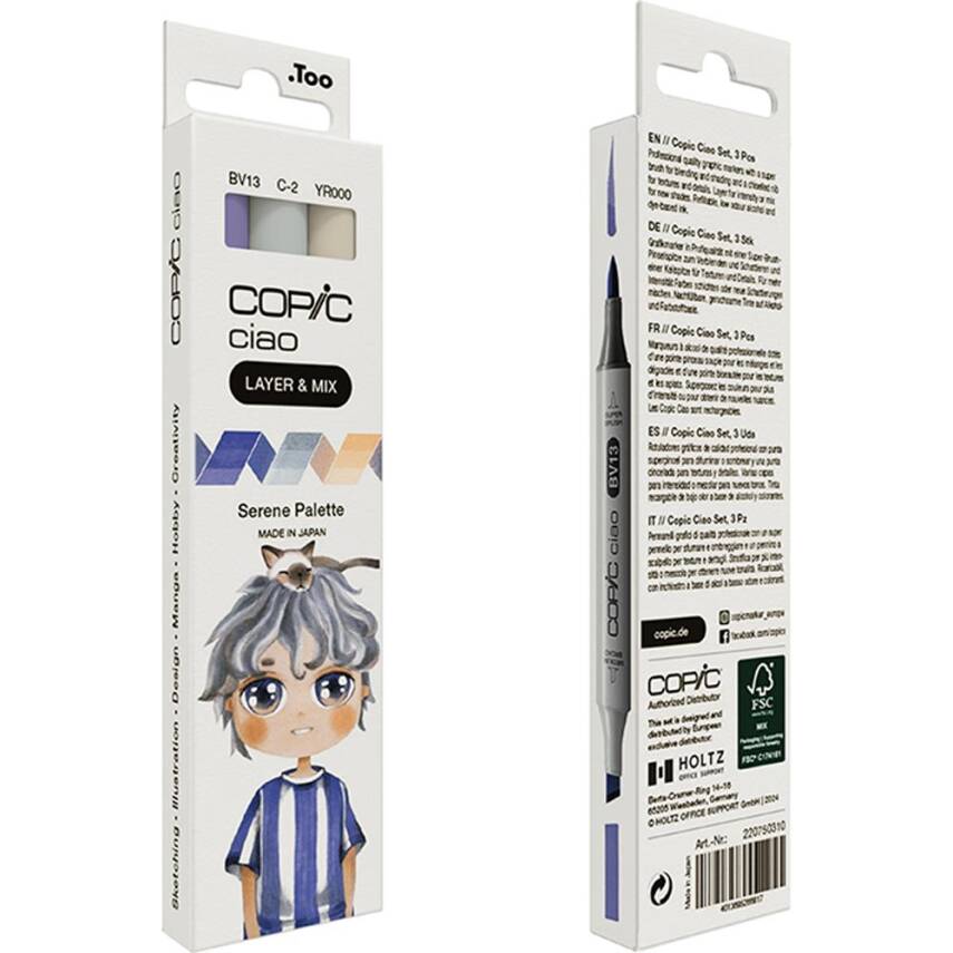 Copic Ciao 3'lü Layer Mix Set Serene Palette - 2