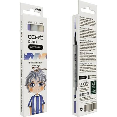 Copic Ciao 3'lü Layer Mix Set Serene Palette (1)