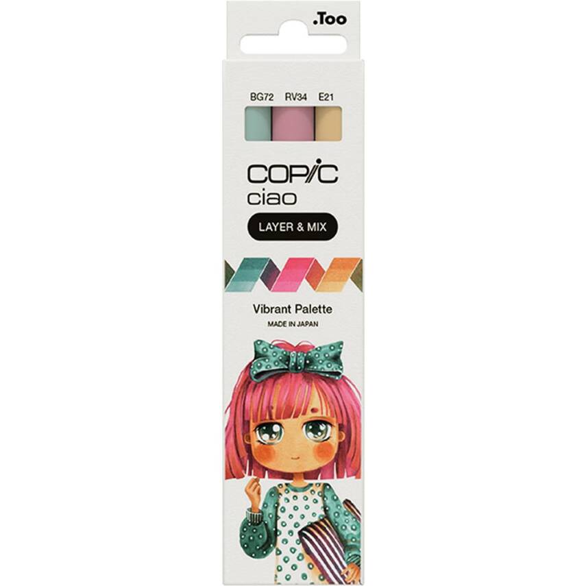 Copic Ciao 3'lü Layer Mix Set Vibrant Palette - 1