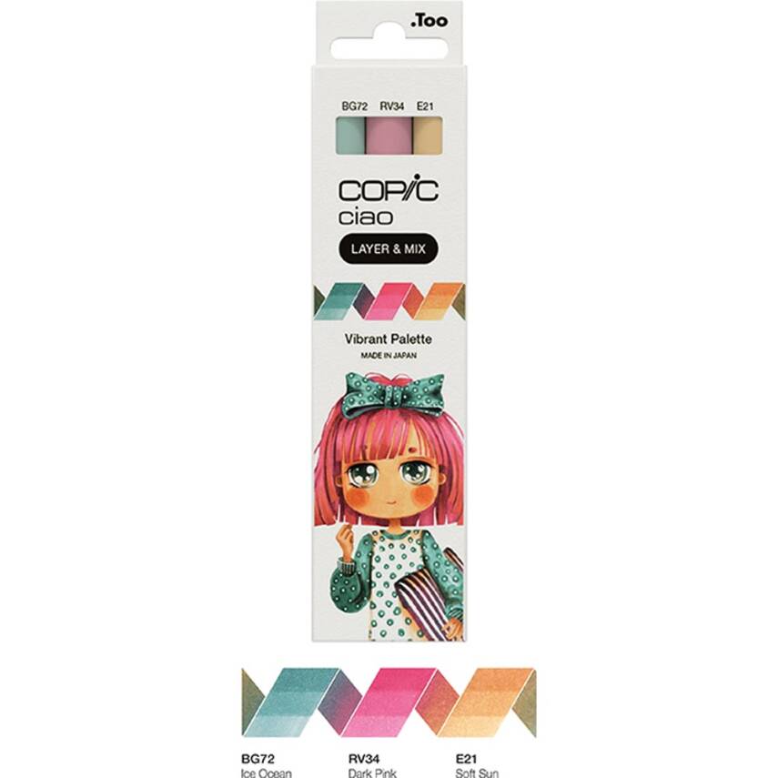 Copic Ciao 3'lü Layer Mix Set Vibrant Palette - 3