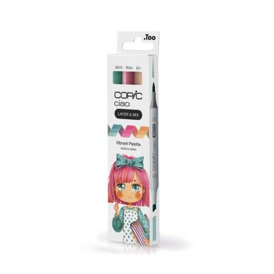 Copic Ciao 3'lü Layer Mix Set Vibrant Palette (1)
