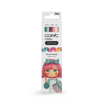 Copic Ciao 3'lü Layer Mix Set Vibrant Palette