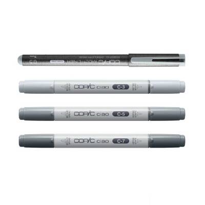Copic Ciao Shade Set 4-pack Dark Cool Gray - 3