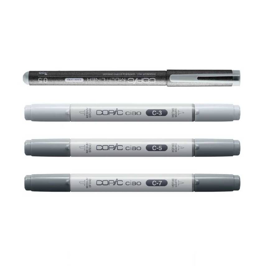 Copic Ciao Shade Set 4-pack Dark Cool Gray - 3