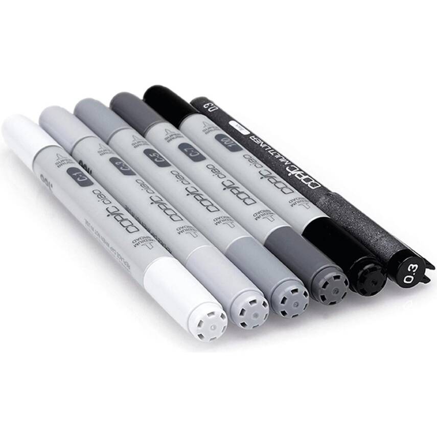 Copic Cool Grey Tones Marker 6'lı Set - 2