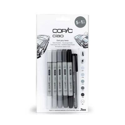 Copic Cool Grey Tones Marker 6'lı Set