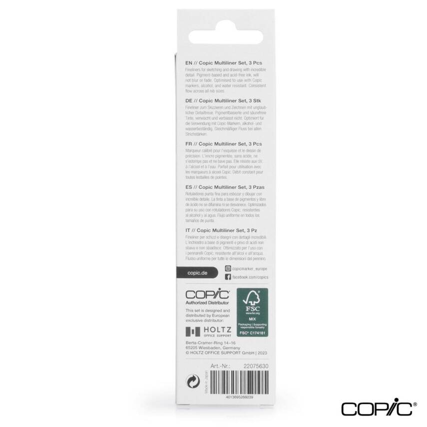Copic Multiliner Black 3-Pack Broad Set - 2