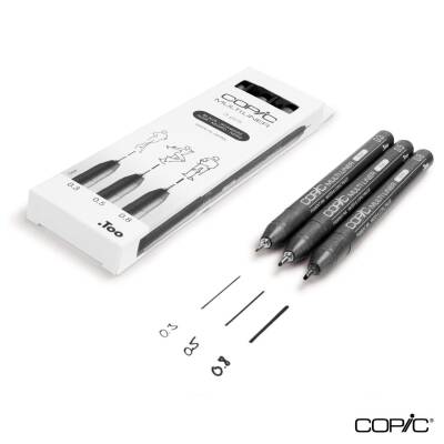 Copic Multiliner Black 3-Pack Broad Set - 3