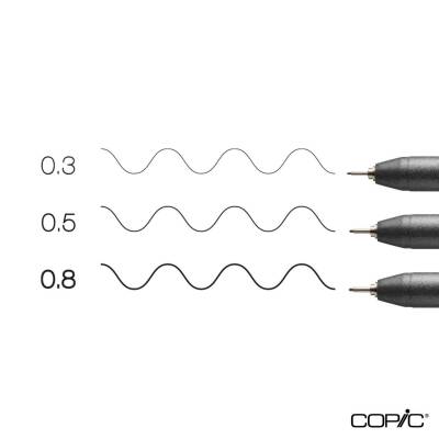 Copic Multiliner Black 3-Pack Broad Set - 4