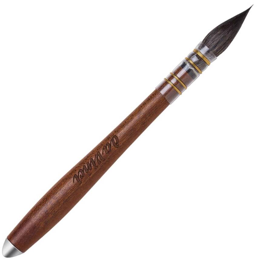 Da Vinci 499 Serial No: 3 Squirrel Hair Watercolor Brush Ethergraf metalpoint tip Handle From Kebony Wood - 1