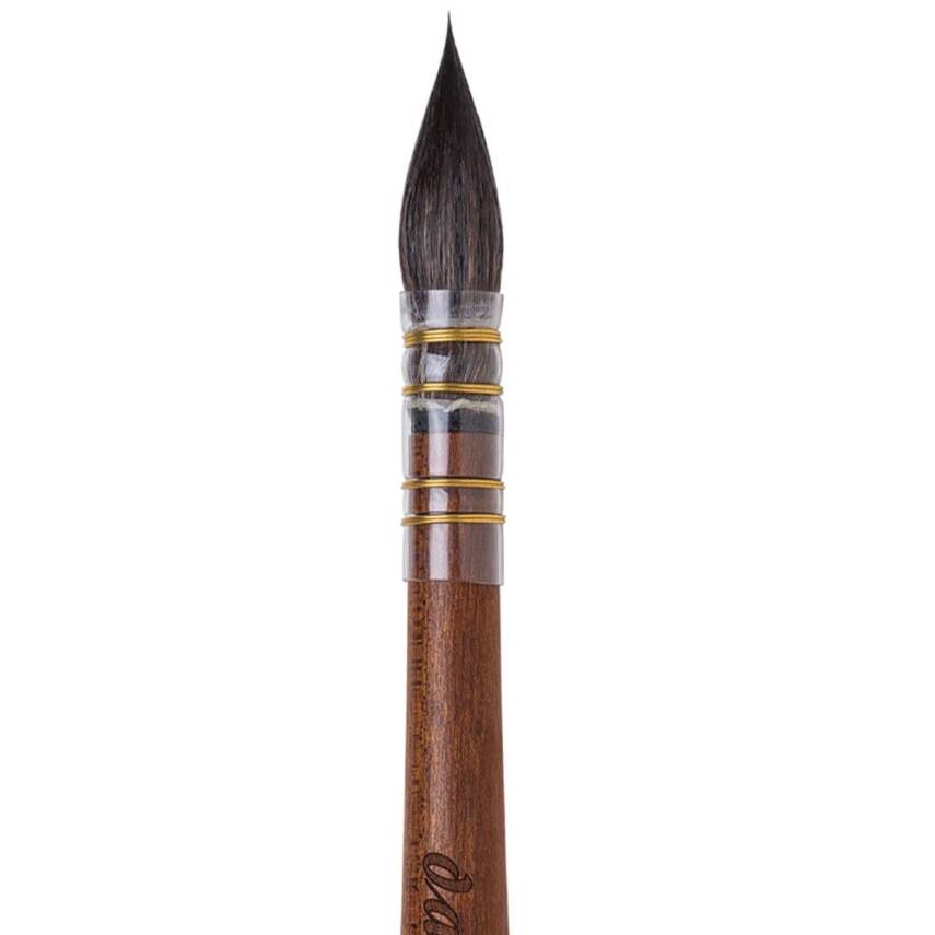 Da Vinci 499 Serial No: 3 Squirrel Hair Watercolor Brush Ethergraf metalpoint tip Handle From Kebony Wood - 2