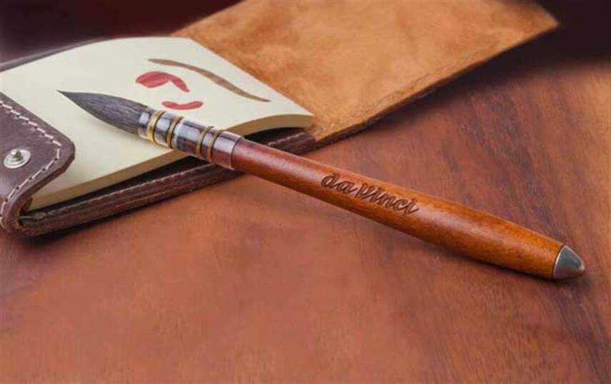 Da Vinci 499 Serial No: 3 Squirrel Hair Watercolor Brush Ethergraf metalpoint tip Handle From Kebony Wood - 5