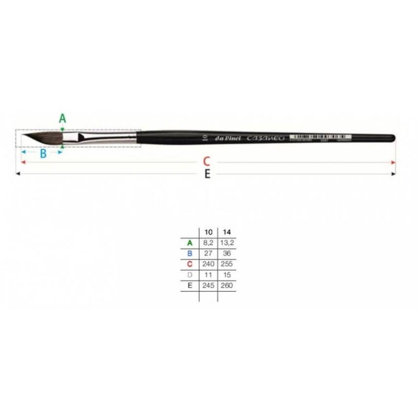 Da Vinci 5597 Seri Casaneo Angled Shape Black Esagonal Handle No:10 - 2