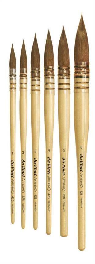 Da Vinci Artissimo Kolinsky Red Sable Round Watercolor Brush Series 428 No:2 - 3