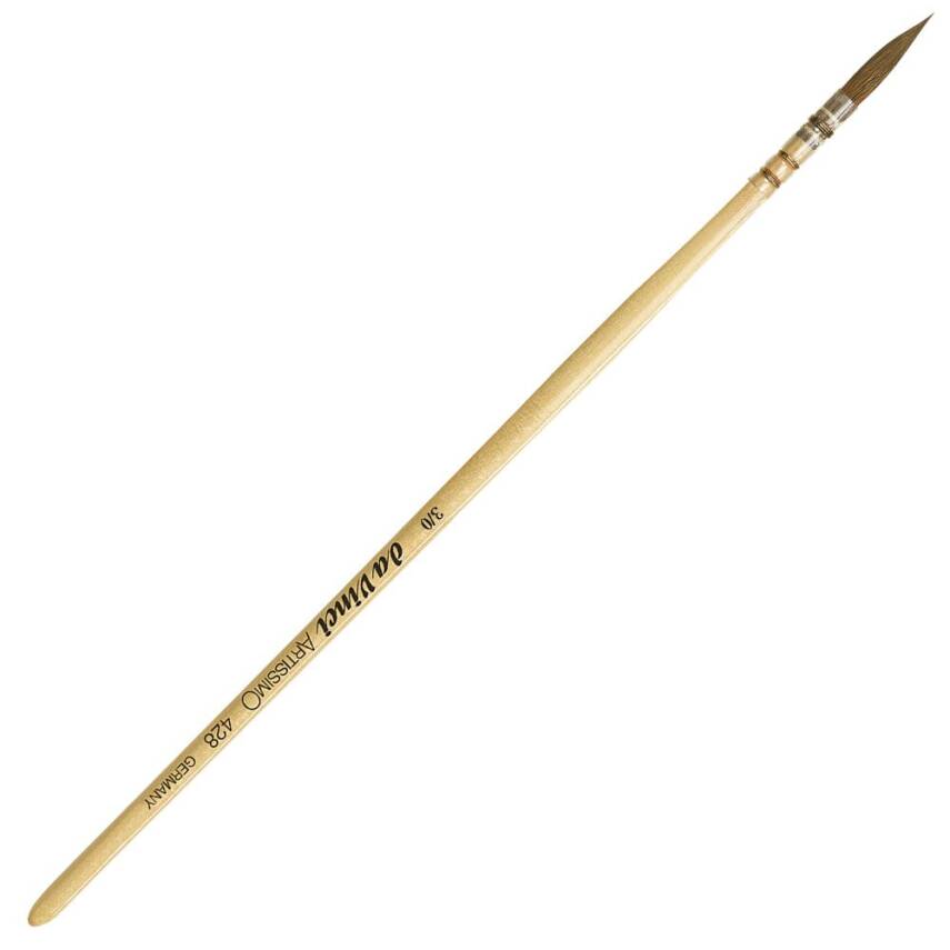 Da Vinci Artissimo Kolinsky Red Sable Round Watercolor Brush Series 428 No:3/0 - 1