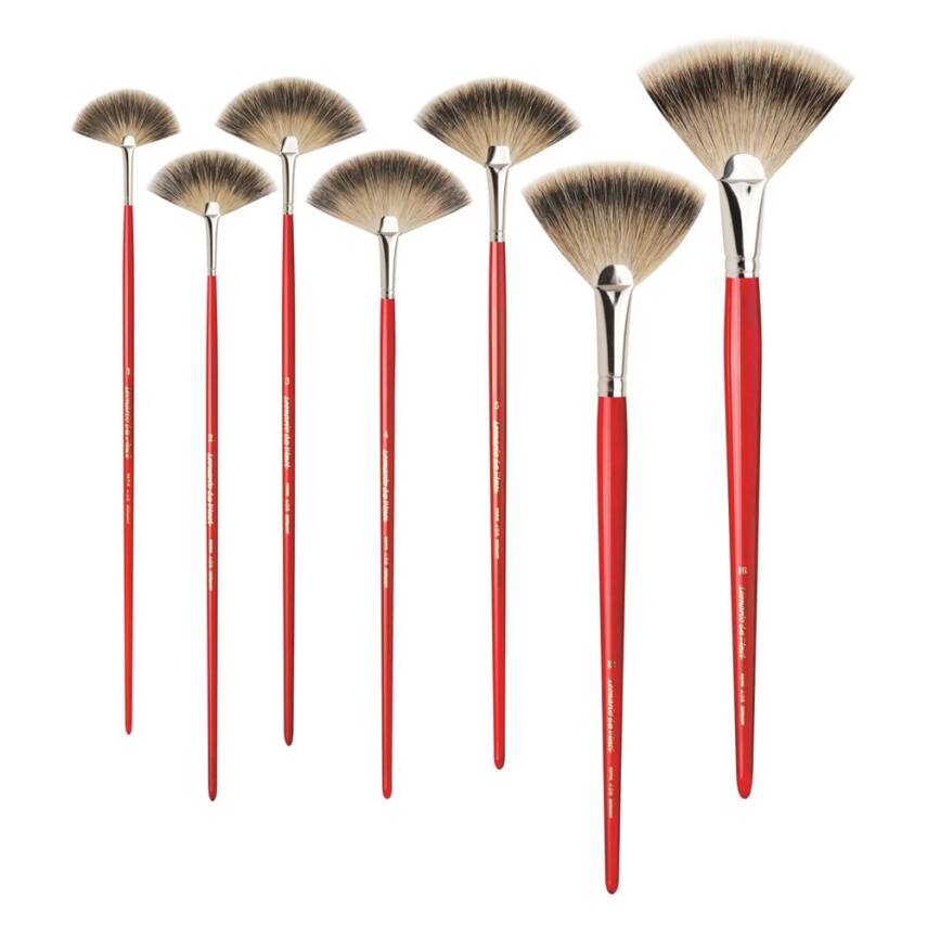 Da Vinci Badger Hair Fan Fusing Brush Series 408 No:1 - 4