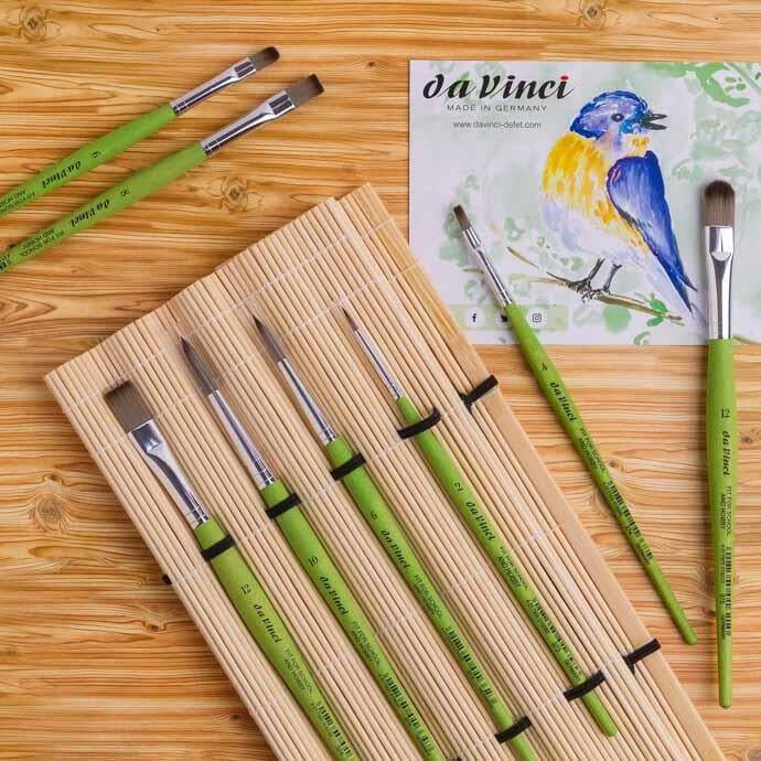Da Vinci Bambu Fırçalıklı Sentetik Hobi 8'li Fırça Seti Seri 5329 - 2