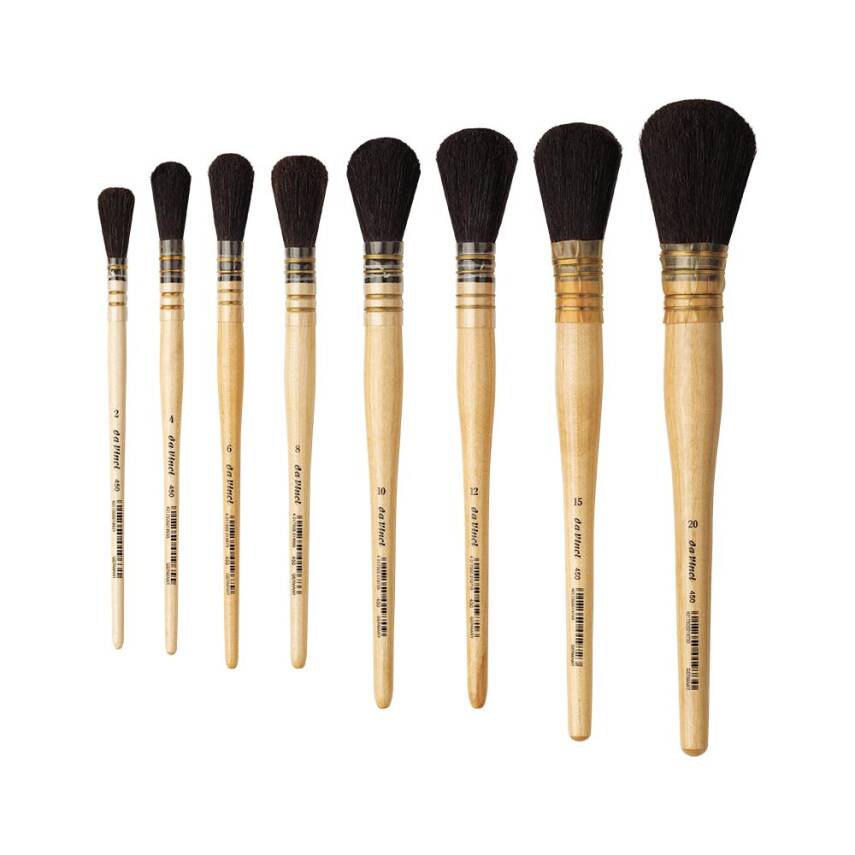 Da Vinci Black Goat Hair Oval Gold Leaf Brush Series 450 - 1