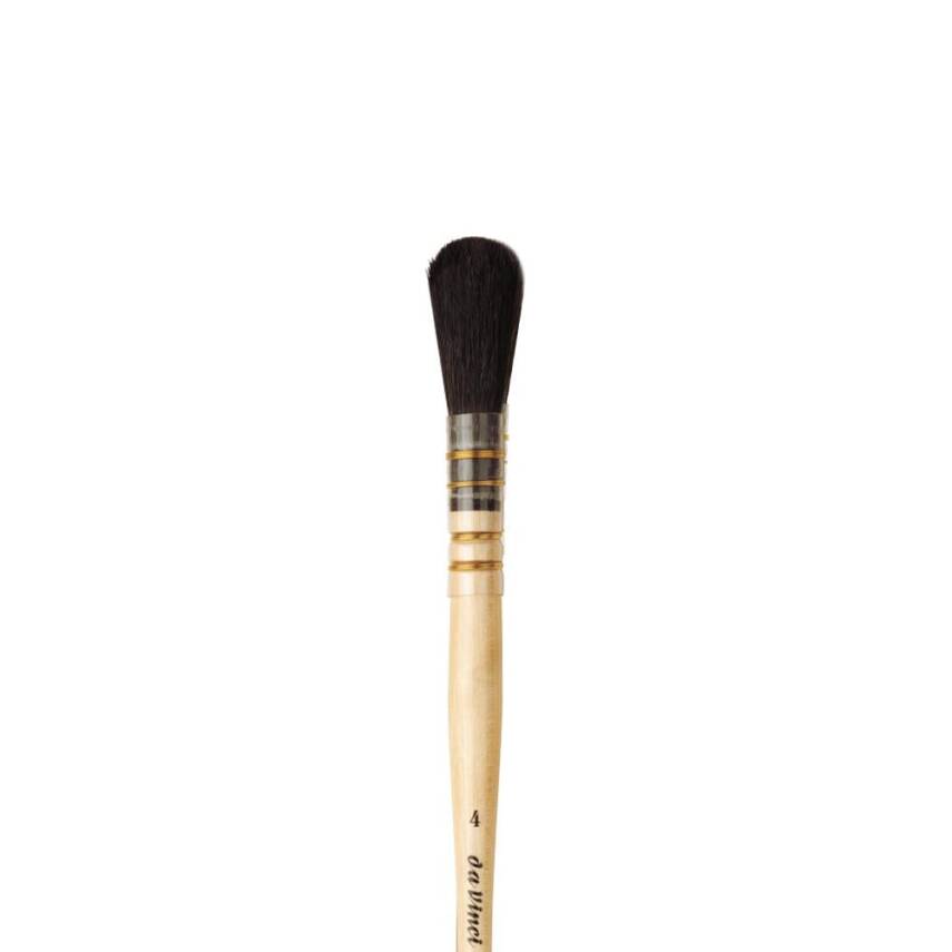 Da Vinci Black Goat Hair Oval Gold Leaf Brush Series 450 No:4 - 3