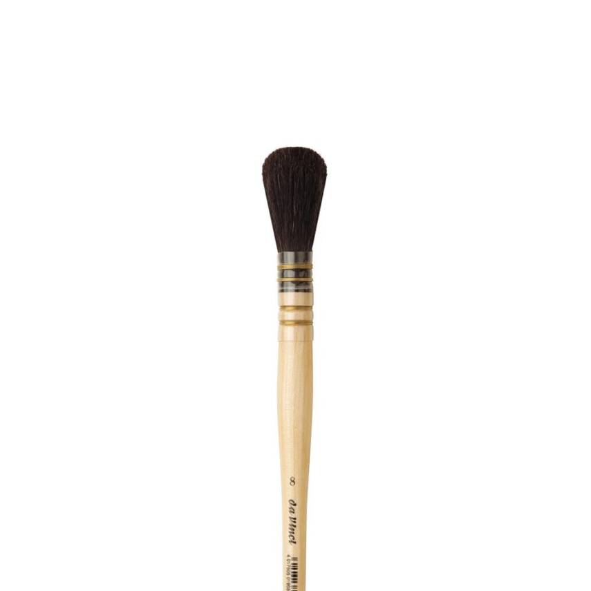 Da Vinci Black Goat Hair Oval Gold Leaf Brush Series 450 No:8 - 3