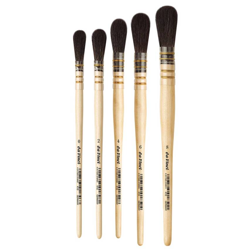 Da Vinci Blue Squirrel Hair Oval Gold Foil Brush Series 410 - 1