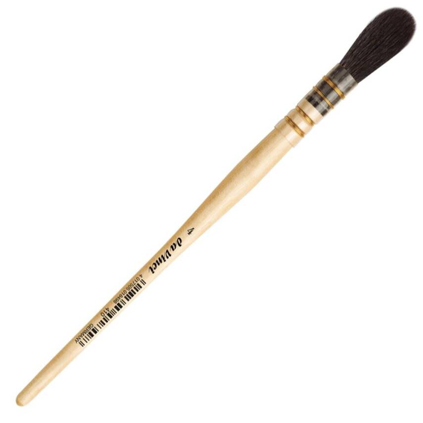 Da Vinci Blue Squirrel Hair Oval Gold Leaf Brush Series 410 No:4 - 6